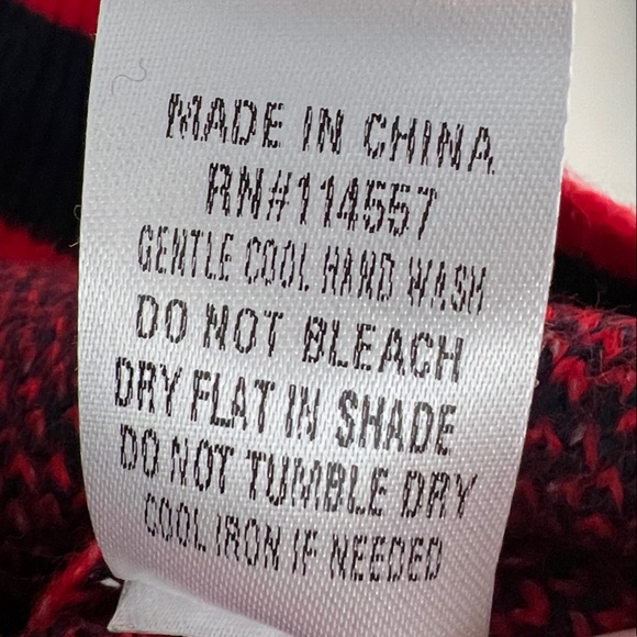 THML Veronica Bow Pattern V-Neck Sweater Vest Navy and Red NWT Size S - Picture 10 of 15